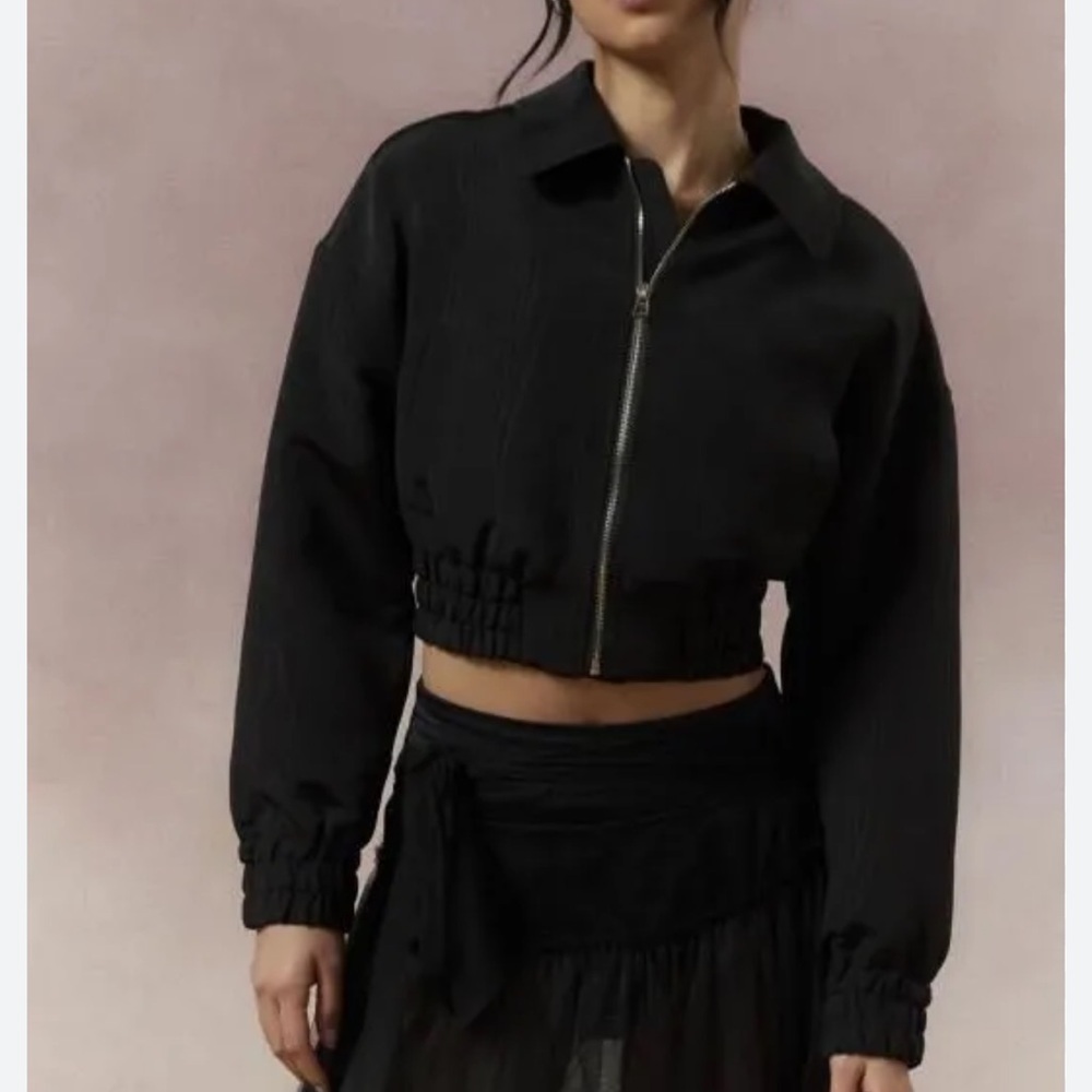 Kimchi Blue Black Cropped Bomber Jacket Size S and M NWOT